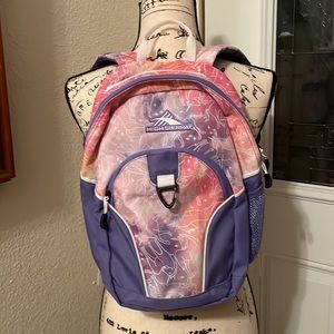 High sierra girls backpack-NWOT pink and purple